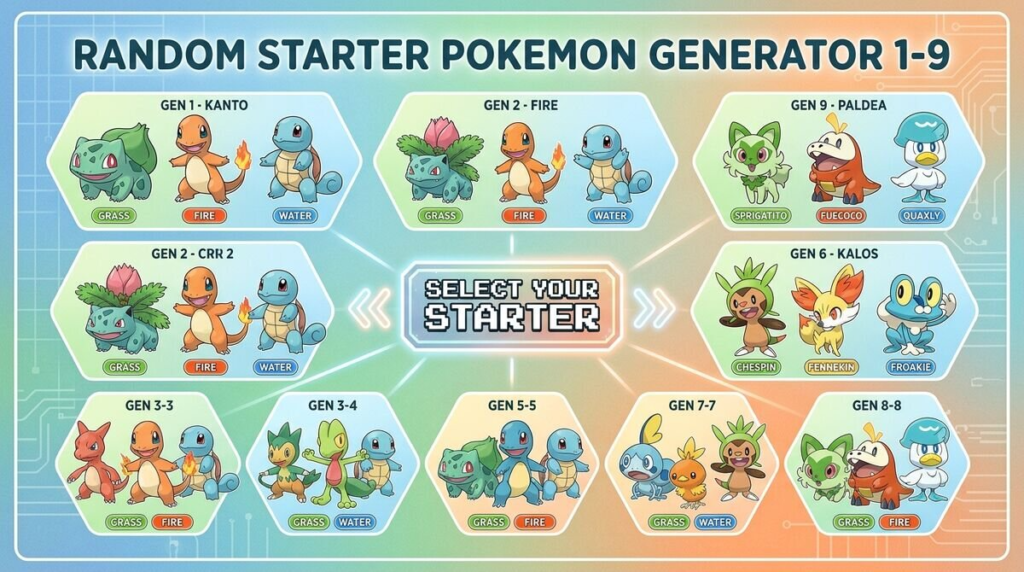 Random Starter Pokemon Generator 1 9
